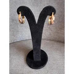 GENERICO - Aretes aro con clip labrado acero inoxidable