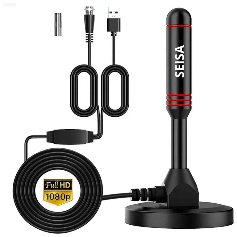 Antena Digital TV Full HD Señal 360º Base con Imán TX-T01