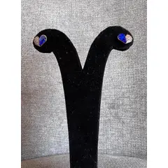 GENERICO - Aretes pendientes corazon con piedra swarovski