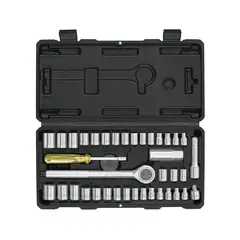 PRETUL - Juego de 39 piezas Ratchet 1/4" y 3/8" 24220