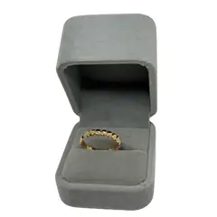 GENERICO - ANILLO CORAZONES SEGUIDOS INOXIDABLE TRIPLE BAÑO