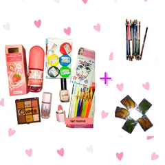 GENERICO - Set Amor rubor agua micelar sombras regalos