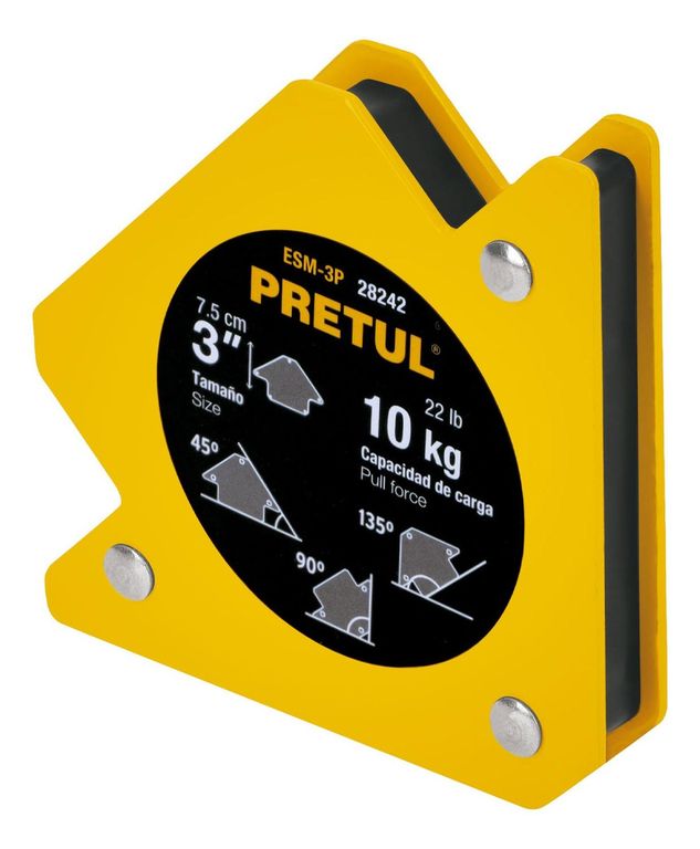 Escuadra magnética 3' para soldar, capacidad 10 kg,
