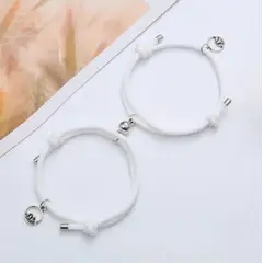 GENERICO - Pulsera brazalete tobillera para parejas montaña y mar blanco