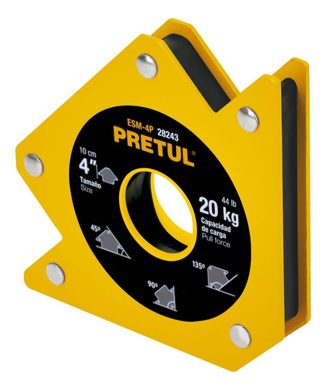 Escuadra magnética 4' para soldar, capacidad 19 kg,