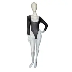 GENERICO - LENCERIA EXCLUSIVA Body de Manga Larga Incluye Medias de Encaje