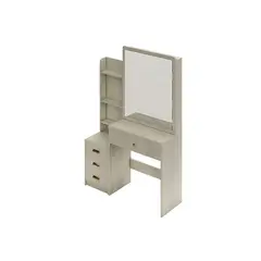 BARAKA HOME - Tocador Organizador Zahira Con Espejo Movible - Polar