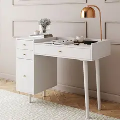 TU MESITA - Escritorio Vintage Moderno Lupe 3 Cajones 1 Puerta