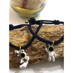 GENERICO - Pulsera brazalete tobillera para parejas astronauta imantado