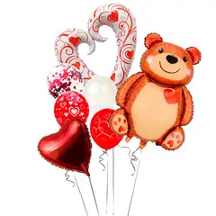 GENERICO - Paquete de Globos San Valentín Oso
