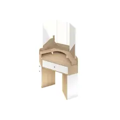 BARAKA HOME - Tocador Esquinero Rose con Espejo - Damasco y Blanco