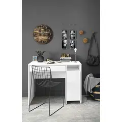 TU MESITA - Escritorio Clásico Ortega color Blanco 1 cajón 1 puerta