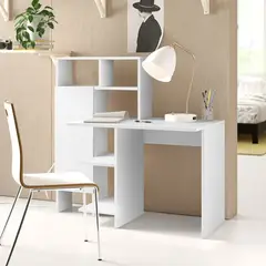 TU MESITA - Escritorio Moderno Marshall con Estante Blanco