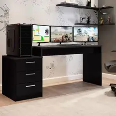 TU MESITA - Escritorio Gamer Moderno Muzero Negro