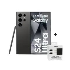 SAMSUNG - S24 ULTRA 256GB 12GB RAM - BLACK TITANIUM Cargador 45w samsung.