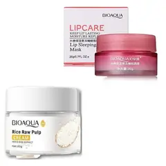 BIOAQUA - PACK CREMA ACLARANTE DE ARROZ Y BALSAMO HIDRATANTE PARA LABIOS