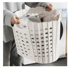 GENERICO - Cesta de ropa plegable BLANCO