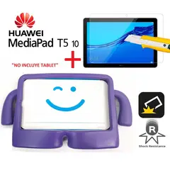 GENERICO - Funda Case Niños + Mica de Vidrio para Huawei MediaPad T5 10 Protector
