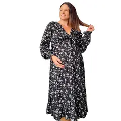 GENERICO - Vestido Maternal Lazo Sistema Lactancia Varios Colores