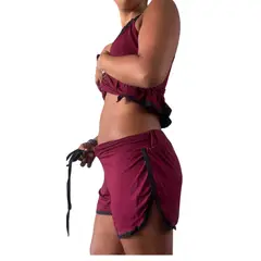 GENERICO - Pijama Maternal Lactancia Short Polo Tirita BCxy Lenceria Maternal