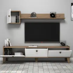 AMUEBLE - Centro de Entretenimiento HORNA panel de TV melamina