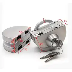 GENERICO - Cerradura Doble Seguridad Para Puerta De Vidrio A Vidrio