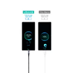 USAMS - Cable ICY USB-A a USB-C 66W Blanco