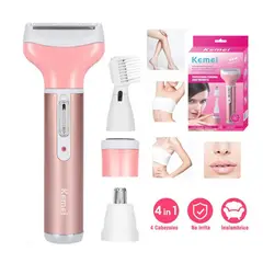 KEMEI - Depiladora Eléctrica Recargable 4en1 para Mujer