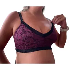 GENERICO - Sosten Maternal Julietta Con Encaje Exterior Broche Lactancia BCxy