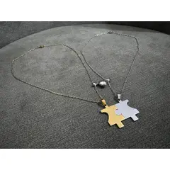 GENERICO - Collar promesa de amor para parejas imantada con dije mi complento