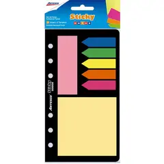 ARTESCO - Set Notas Adh 3 Tam 25H Pastel (Rect-Flecha-Cuad)(packx3)