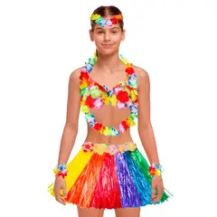 GENERICO - Pack o Kit hawaiano de 5 productos para Niñas