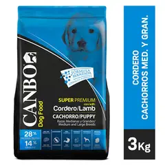 CANBO - PERROS CACHORROS 3KG RAZA MEDIANA Y GRANDE CORDERO