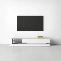 TU MESITA - Mesa de Tv Contemporánea Fergies Blanco 200cm