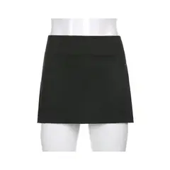 GENERICO - Mini Falda Con Ropa En El Interior - Negro