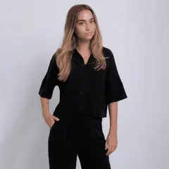 EVANIC - BLUSA SEMICROP LISA - MUJER