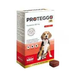 PROTEGGO - Antipulgas Perros 10-20 Kg. Pastilla Masticable 3 Meses