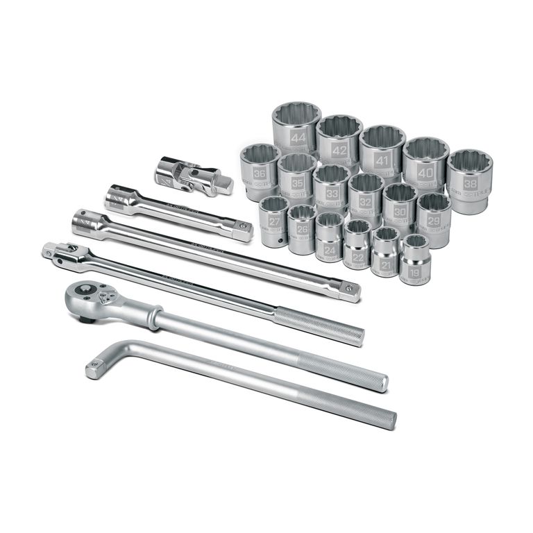 Juego de 23 herramientas cuadro 3/4" mm para mecánico COD 13874