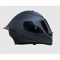 GENERICO - CASCO MOTO AXOR NEGRO MATE DOBLE VISOR CERTIFICADO ECERDOT