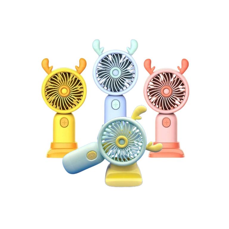 Ventilador Portátil USB Recargable con Soporte Para Teléfono