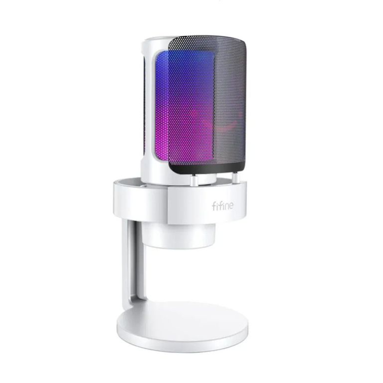 - Micrófono Ampligame A8 RGB USB Cardioide - White