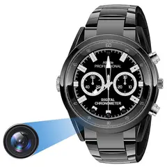 MN ELECTRONICS - Reloj Iinfrarojo Espia C6 32GB FHD IR Correa Metal Negra