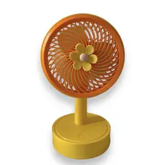 GENERICO - MINI VENTILADOR DE MESA CON USB - NARANJA