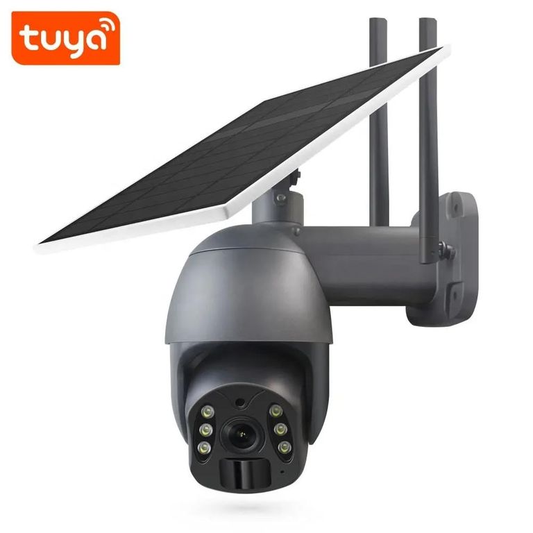 Cámara Seguridad Wifi Tuya Smart 3MP 8W 2.4 Ghz Panel solar 25 PTZ