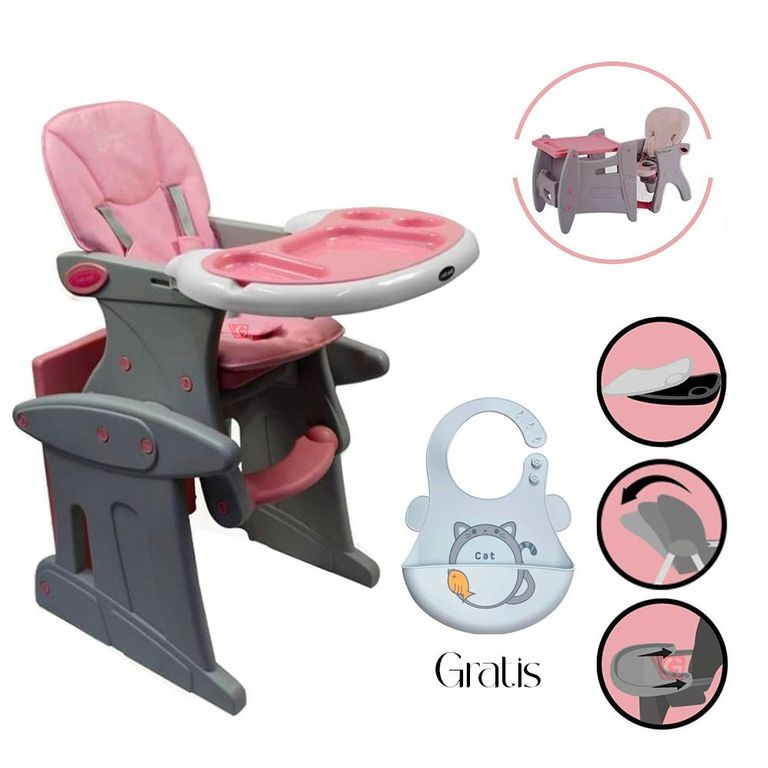 Silla Carpeta Comedor 3 en 1 para Bebes Baby Kits