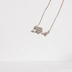 GENERICO - COLLAR LOVE CORAZÒN PLATEADO