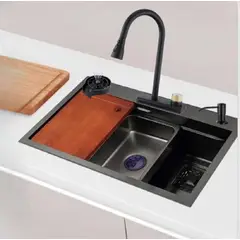 IMPORTADO MC - LAVADERO MULTIFUNCIONAL CON REBOSE DE COCINA + MEZCLADORA 7545NG