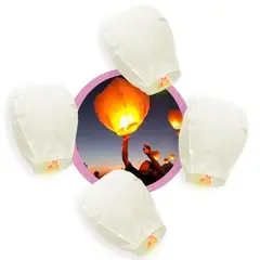 GENERICO - Globos Cantoya SOLO BLANCO x 4 unds