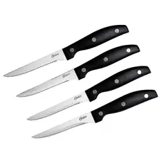 OSTER - Juego de Cuchillos 4Pzs Acero Inoxidable GRANGER Negro