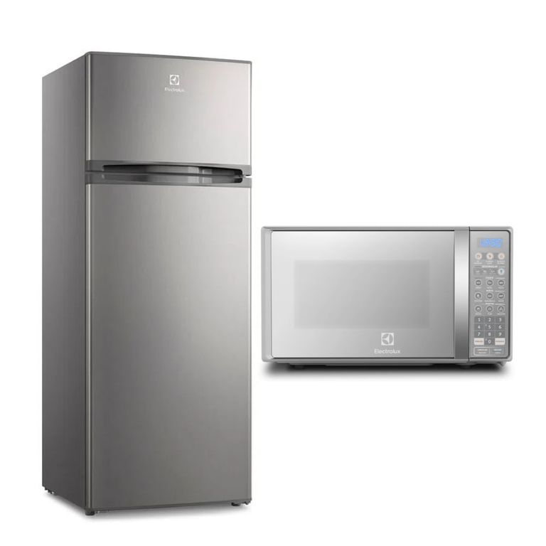 Combo Refrigeradora Top Mount Frost 205LERTY20G2HVI Microondas 20LEMDO20S2GSRUGElectrolux